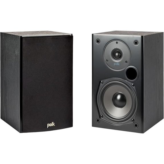 Polk T15 Bookshelf Speakers with Deep Bass (Pair)