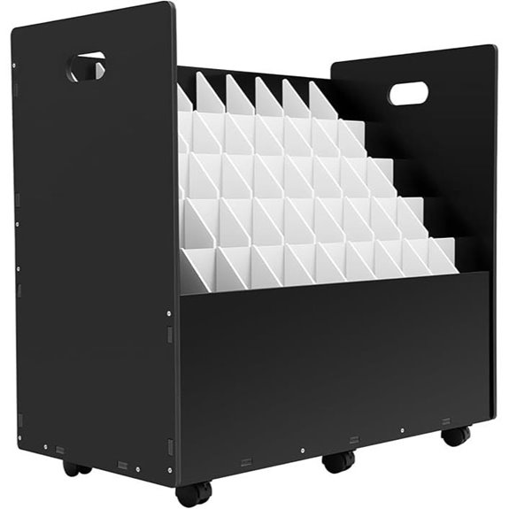 Blueprint Storage Cart with Wheels for Plans