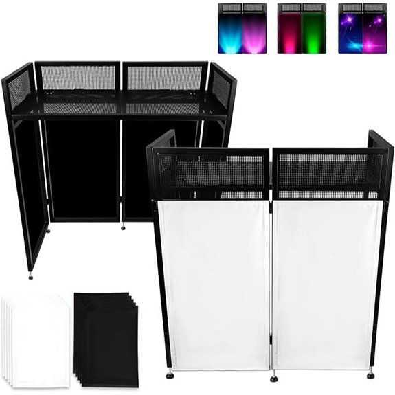 DJ Booth Table with Lighting & Carrying Bag