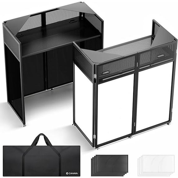 portable dj stand with storage