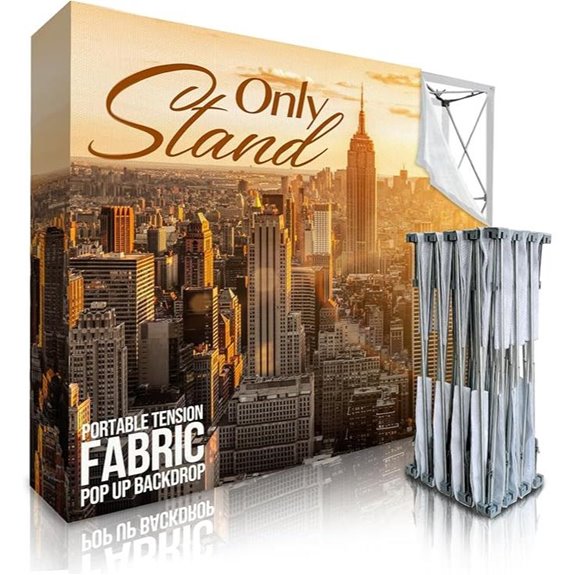 Portable Tension Fabric Pop-Up Display Stand
