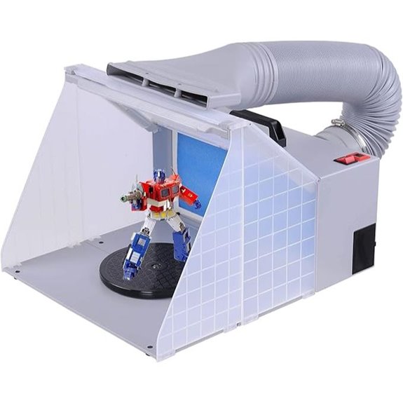 AW LED Portable Airbrush Spray Booth Kit with Turntable