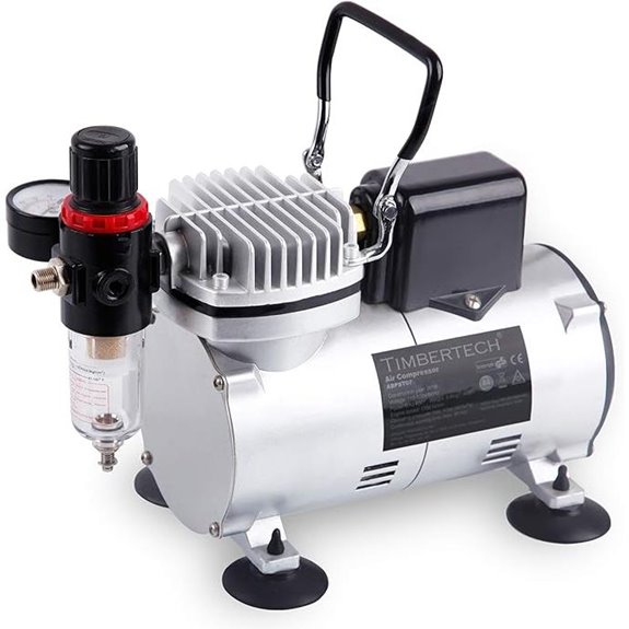TIMBERTECH Portable Quiet Airbrush Compressor with Fan