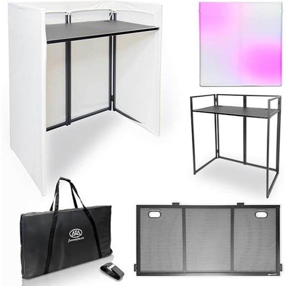 portable white dj booth