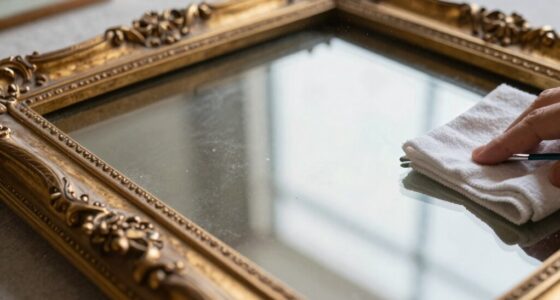 proper frame and glass dusting