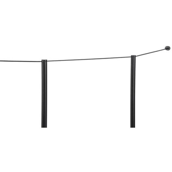 Displays2go 4-Piece 16” QueuePole Posts with Wall Receptors