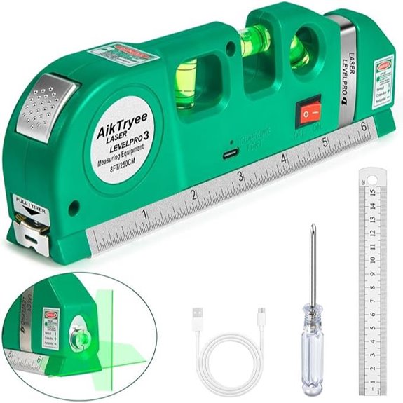 AikTryee Laser Level with USB Rechargeable