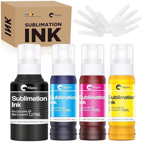 Hiipoo Sublimation Ink Refilled Bottles for Printers