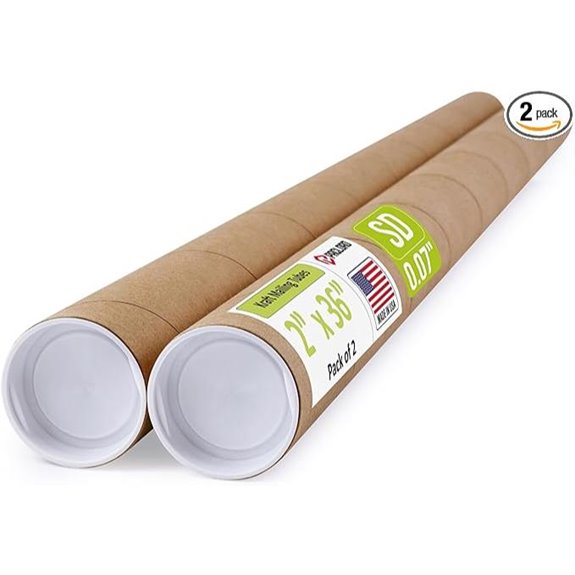 Reinforced Kraft Mailing Tubes 2-Pack USPS Approved