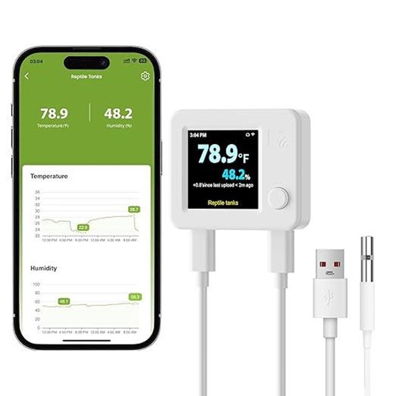 MOCREO WiFi Reptile Humidity & Temperature Monitor