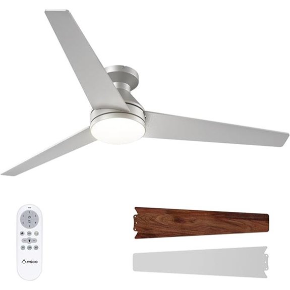 Amico 52 Reversible Ceiling Fan with Light and Remote