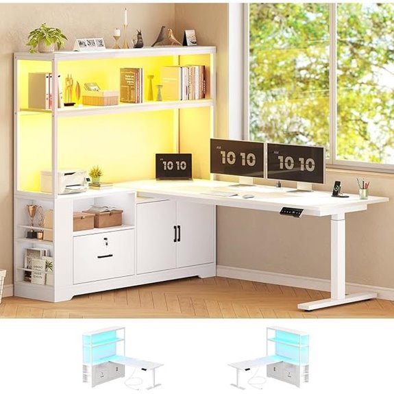 SEDETA 56.7 Reversible L-Shaped Standing Desk