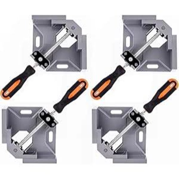 4pcs Right Angle Wood Clamps with Adjustable Jaws