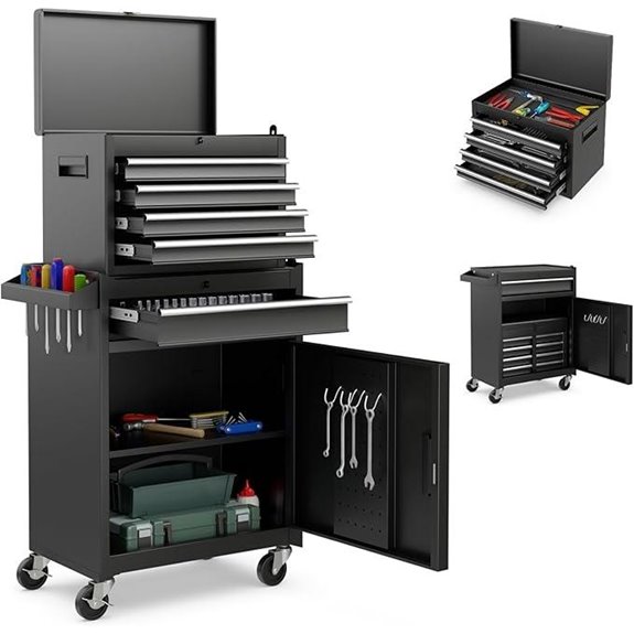 Goplus 5-Drawer Rolling Tool Chest with Top