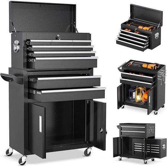 INTERGREAT Rolling Tool Chest with Drawers and Accessories