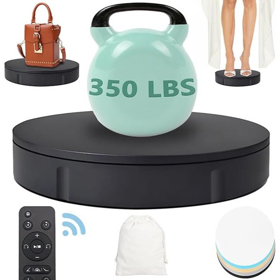 Prolee 12-Inch Rotating Turntable with Remote Control