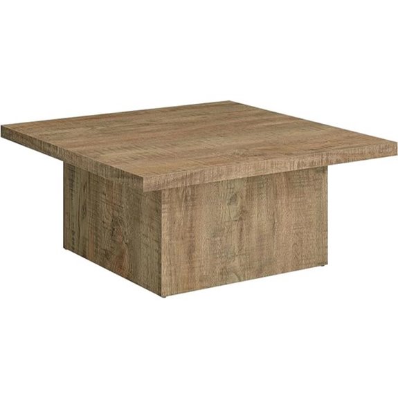 Zetta Square Coffee Table with Rustic Mango Finish