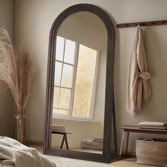 MELOMOIR Rustic Full Length Mirror with Wooden Frame