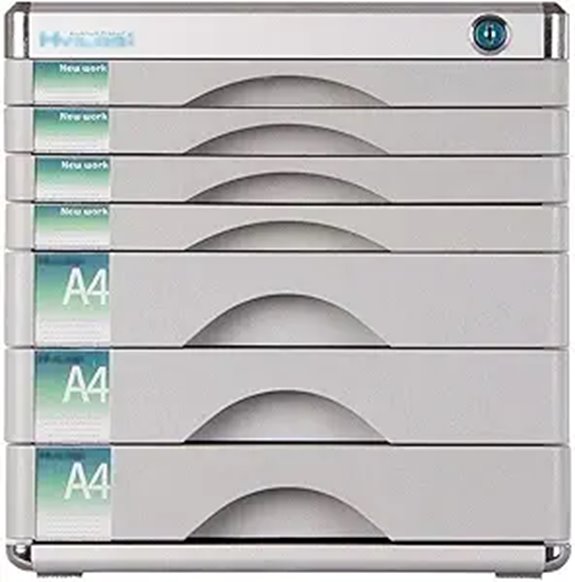 Lockable 7-Layer Aluminum Office Storage Drawer