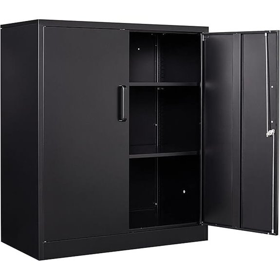 Yizosh Metal Storage Cabinet with Lockable Doors