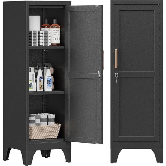 Bestoo Metal Locking Storage Cabinet with Shelves