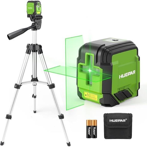 HUEPAR 98Ft Self-Leveling Laser Level with Tripod