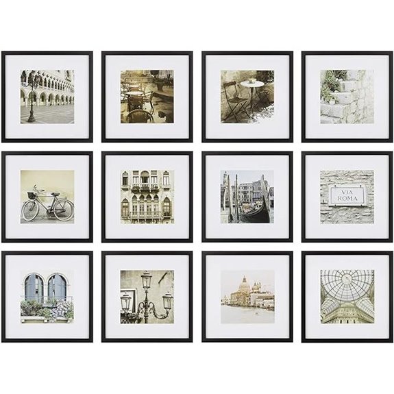 Gallery Perfect 12-Piece Black Photo Frame Set