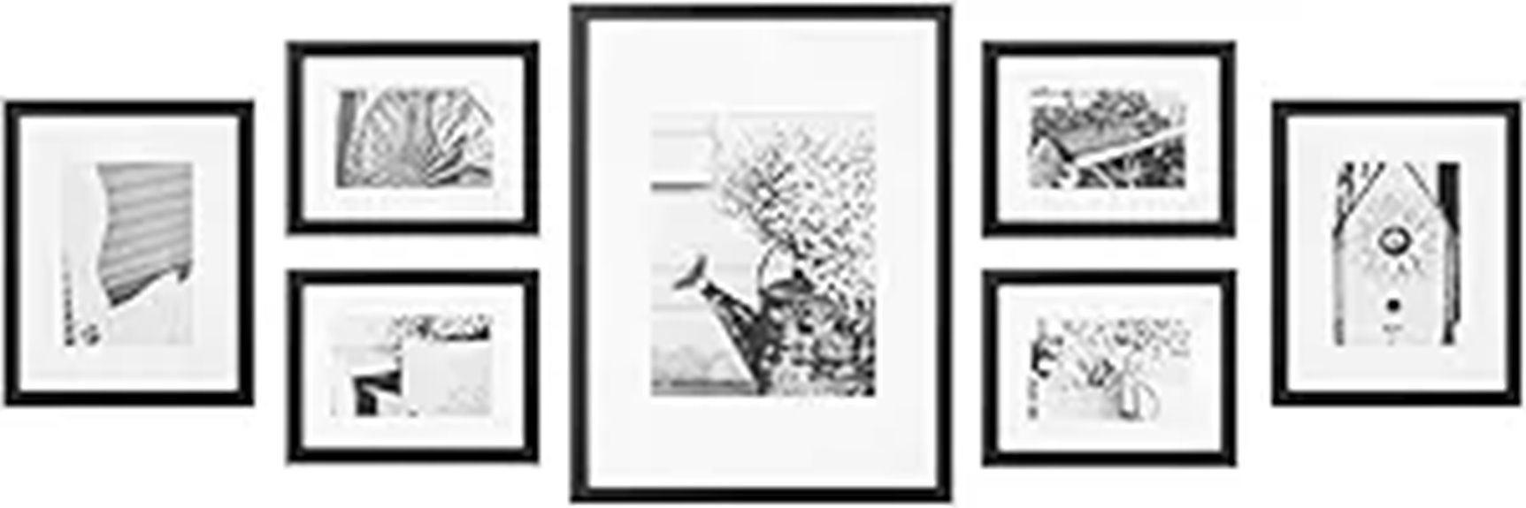 Gallery Perfect 7-Piece Black Wall Frame Set