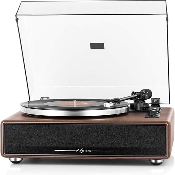 1 by ONE Belt Drive Turntable with Built-in Speakers
