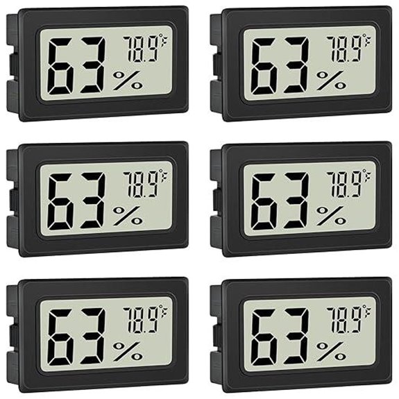 Humidity Meter 6-Pack Digital Thermometer Hygrometer
