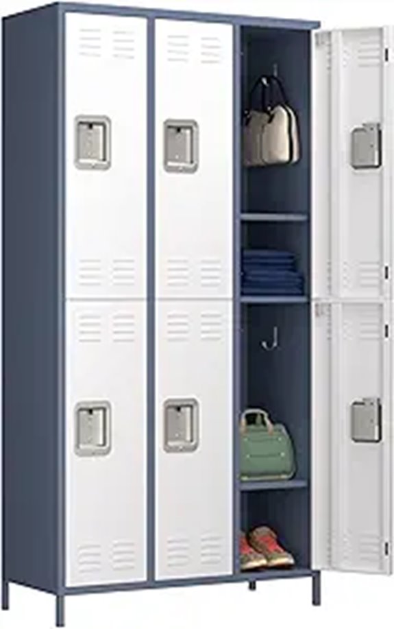 METAN Steel Locker with 6 Doors and Shelves