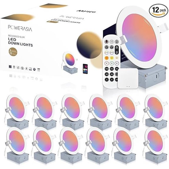 12 Pack Smart 6 LED Recessed Downlights
