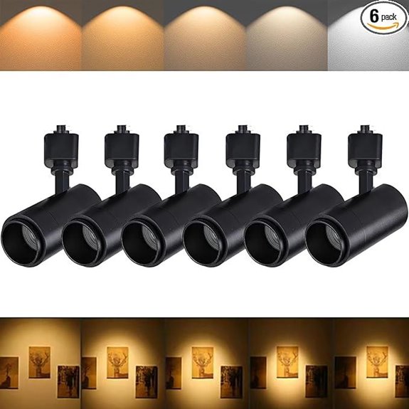 6-Pack Dimmable LED Track Lighting Heads