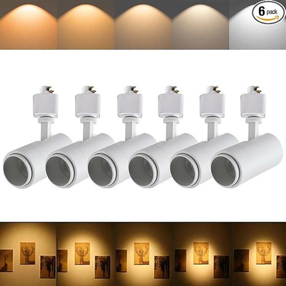 6-Pack Dimmable LED Track Lighting Heads