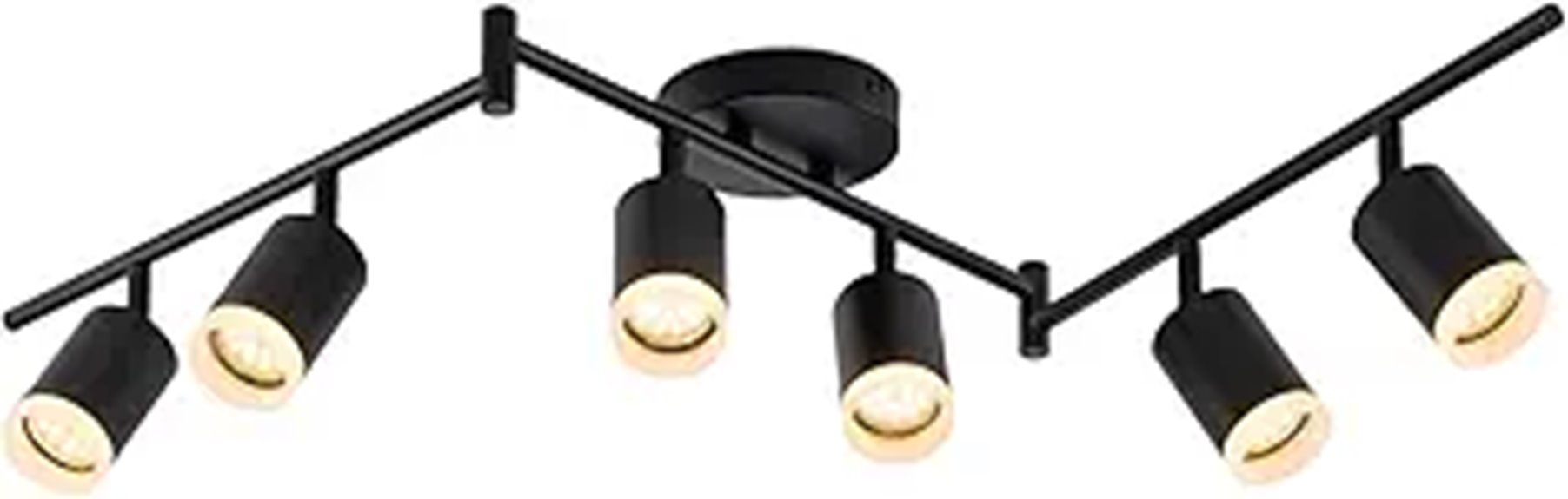 Bojim 6-Light Black LED Track Lighting Kit