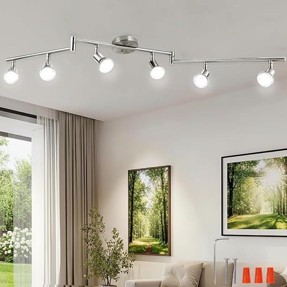 AIBOO 6-Light Dimmable Track Lighting Kit