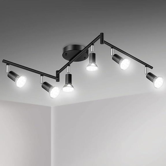 Unicozin 6-Light LED Track Lighting Kit with Bulbs