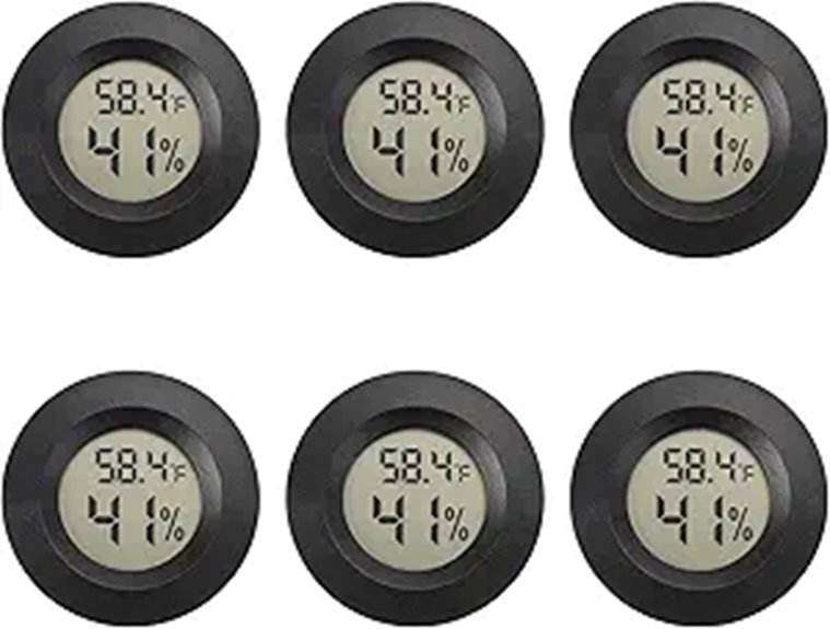 Mini Hygrometer Digital Thermometer 6 Pack