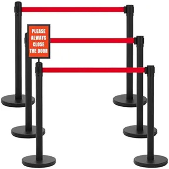 INMOZATA 6 Pack Retractable Belt Stanchions