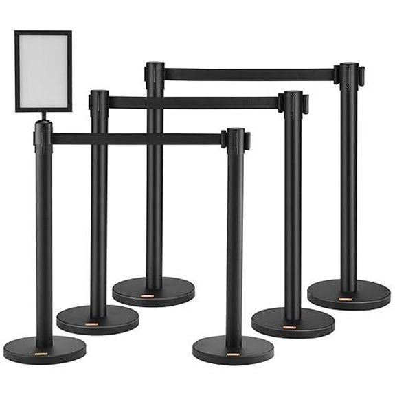 VEVOR Crowd Control Stanchions 6-Pack with Belts
