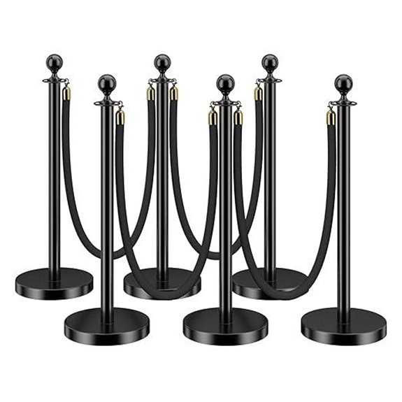 LOVMOR 6PCS Crowd Control Stanchions and Ropes