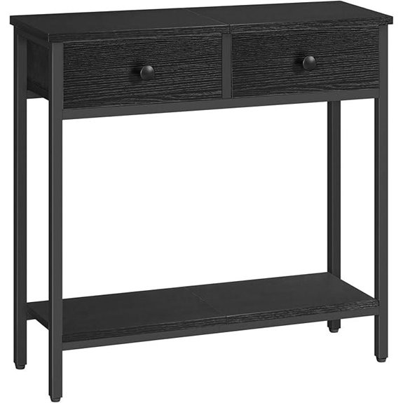 HOOBRO Narrow Console Table with 2 Drawers