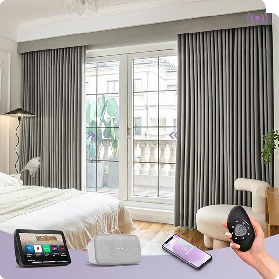 Graywind Smart Curtains with Remote and Alexa Compatibility