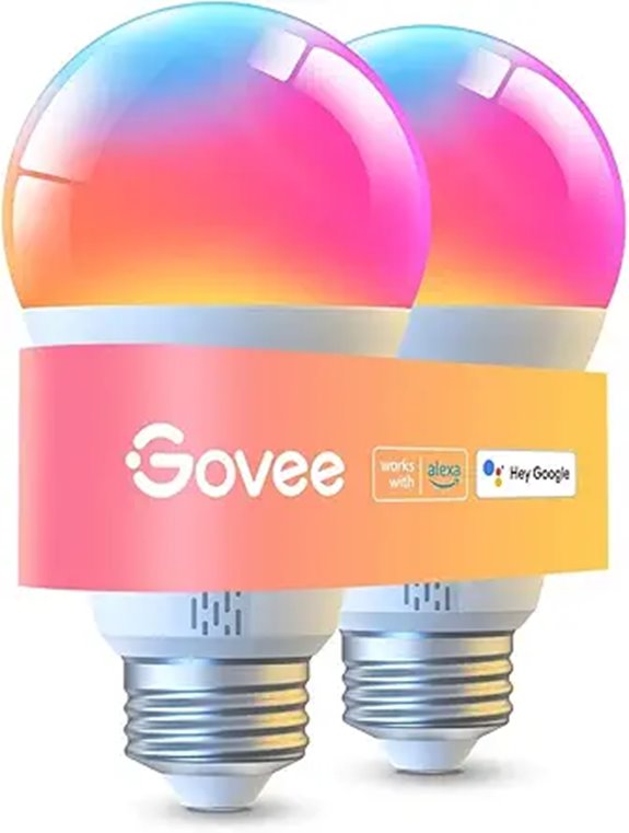 Govee Color Changing Wi-Fi & Bluetooth Light Bulbs (2-Pack)