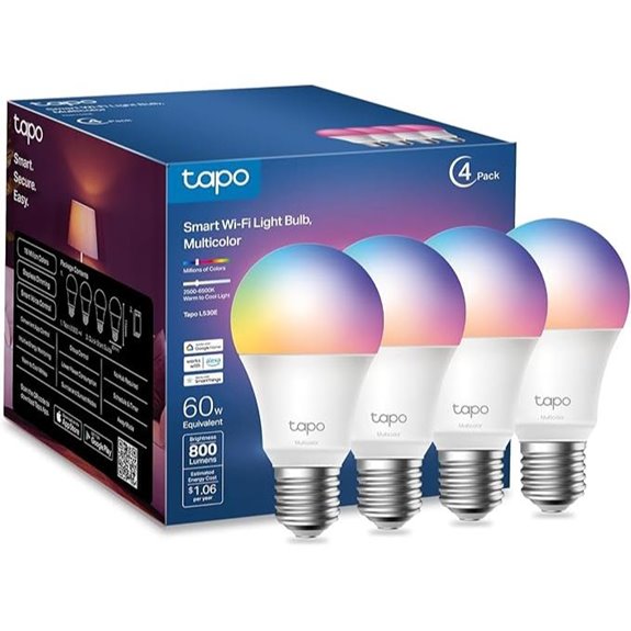 TP-Link Tapo RGBW Smart Light Bulbs (4-Pack)