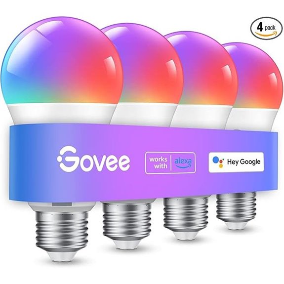 Govee RGBWW Smart Light Bulbs 4-Pack