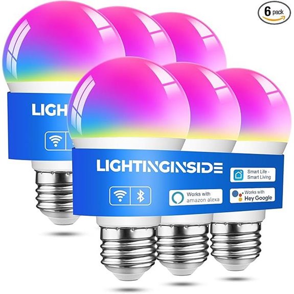 Lightinginside 6-Pack Smart Color LED Bulbs with WiFi