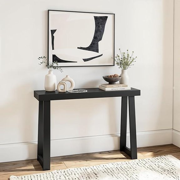 solid 46 inch wooden console