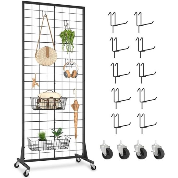 SPACECARE Gridwall Panel Display Stand with Hooks
