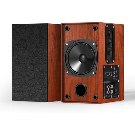 Powered Bookshelf Speakers with Turntable Compatibility